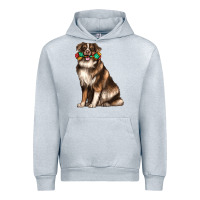 Heather Grey australian shepherd with rope toy Urban Hoodie - texasbilliewilder