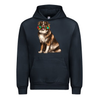 Navy australian shepherd with rope toy Urban Hoodie - texasbilliewilder