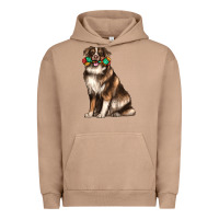 Pigment Burro australian shepherd with rope toy Urban Hoodie - texasbilliewilder