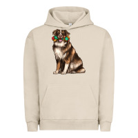 Pigment French Oak australian shepherd with rope toy Urban Hoodie - texasbilliewilder