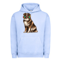 Pigment Grape Ice australian shepherd with rope toy Urban Hoodie - texasbilliewilder