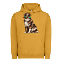 Pigment Peanut Butter australian shepherd with rope toy Urban Hoodie - texasbilliewilder