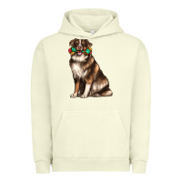 Pigment Pistachio australian shepherd with rope toy Urban Hoodie - texasbilliewilder