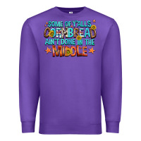 Purple some of yalls cornbread aint done in the middle Premium Sweatshirt - NancyCooperArtShop