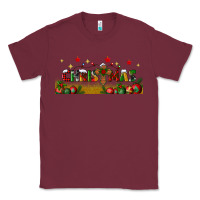 Burgundy christmas with christmas cross libbey glass Classic Tee - BundleAndBundleShop