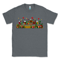 Charcoal Heather christmas with christmas cross libbey glass Classic Tee - BundleAndBundleShop