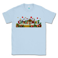 Dusty Blue christmas with christmas cross libbey glass Classic Tee - BundleAndBundleShop