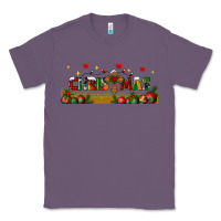 Lavender christmas with christmas cross libbey glass Classic Tee - BundleAndBundleShop