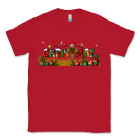 Red christmas with christmas cross libbey glass Classic Tee - BundleAndBundleShop