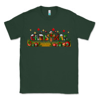 Sports Green christmas with christmas cross libbey glass Classic Tee - BundleAndBundleShop