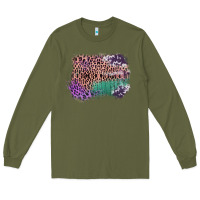 Army Green Leopard, Cowhide, Wood Pattern Frame Long Sleeve Tee - Bettercallsaul