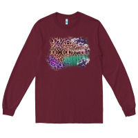 Burgundy Leopard, Cowhide, Wood Pattern Frame Long Sleeve Tee - Bettercallsaul