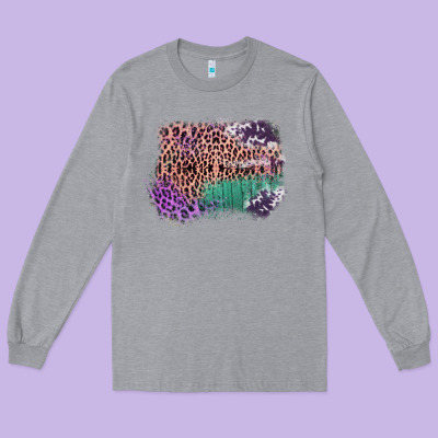 Leopard, Cowhide, Wood Pattern Frame Long Sleeve Tee Designed By Bettercallsaul