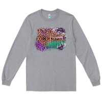 Heather Grey Leopard, Cowhide, Wood Pattern Frame Long Sleeve Tee - Bettercallsaul
