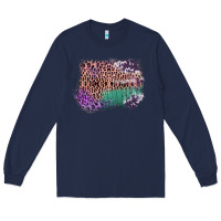 Navy Leopard, Cowhide, Wood Pattern Frame Long Sleeve Tee - Bettercallsaul
