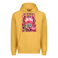 Mustard in october we wear pink halloween school bus Premium Hoodie - LillyAllenDesigns