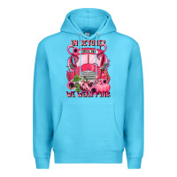 Ocean Blue in october we wear pink halloween school bus Premium Hoodie - LillyAllenDesigns