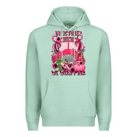 Seafoam in october we wear pink halloween school bus Premium Hoodie - LillyAllenDesigns