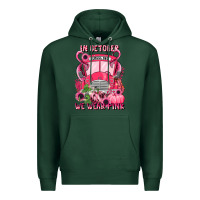 Sports Green in october we wear pink halloween school bus Premium Hoodie - LillyAllenDesigns