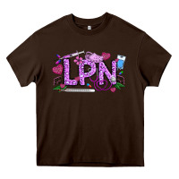 Chocolate Brown Valentine LPN Heavy Core Tee - CowhideDigitalArt