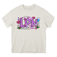 Cream Valentine LPN Heavy Core Tee - CowhideDigitalArt