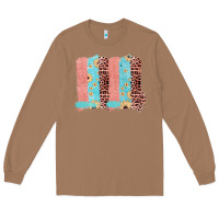 Toasted Coconut Sunflower Leopard Jute Pattern Brushstrokes Long Sleeve Tee - Bettercallsaul