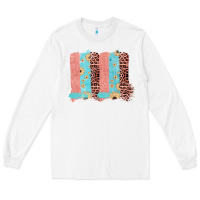 White Sunflower Leopard Jute Pattern Brushstrokes Long Sleeve Tee - Bettercallsaul
