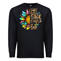 Black she believed she could so she did Premium Sweatshirt - NancyCooperArtShop
