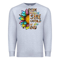 Heather Grey she believed she could so she did Premium Sweatshirt - NancyCooperArtShop