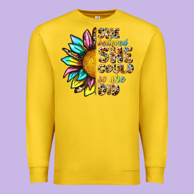 She Believed She Could So She Did Premium Sweatshirt Designed By Nancycooperartshop