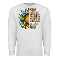 Oatmeal Heather she believed she could so she did Premium Sweatshirt - NancyCooperArtShop