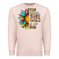 Pale Pink she believed she could so she did Premium Sweatshirt - NancyCooperArtShop