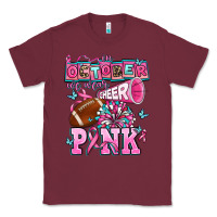 Burgundy in october we wear cheer pink football Classic Tee - AdoDesignShop