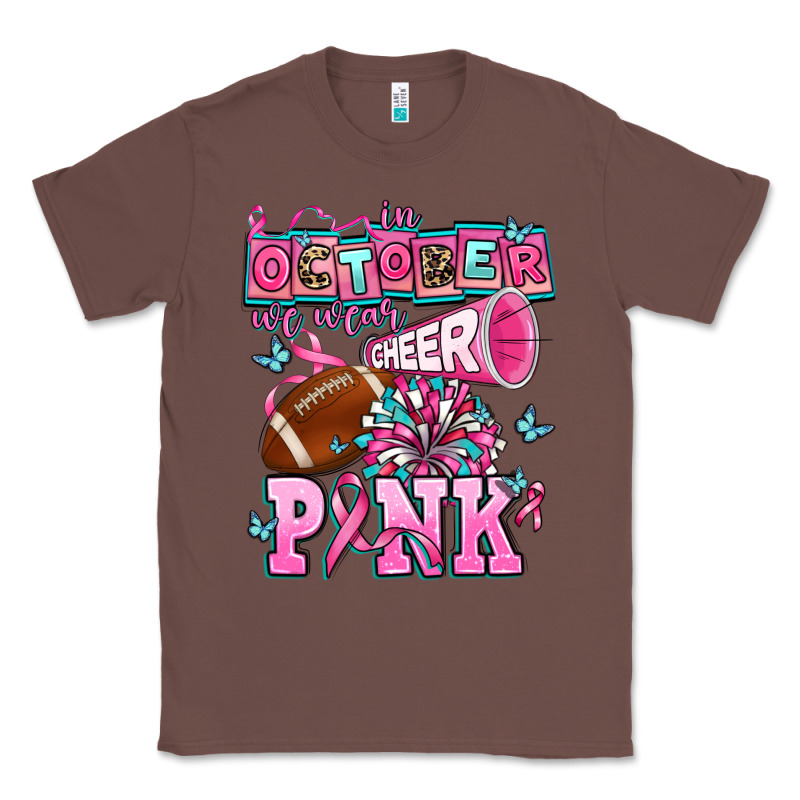 In October We Wear Cheer Pink Football Classic Tee by AdoDesignShop | Teevron