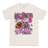 Natural in october we wear cheer pink football Classic Tee - AdoDesignShop