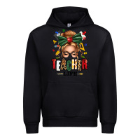 Black teacher life blonde caucassian messy bun Urban Hoodie - texasbilliewilder