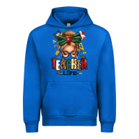 Cobalt teacher life blonde caucassian messy bun Urban Hoodie - texasbilliewilder