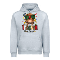 Heather Grey teacher life blonde caucassian messy bun Urban Hoodie - texasbilliewilder