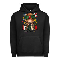 Pigment Black teacher life blonde caucassian messy bun Urban Hoodie - texasbilliewilder