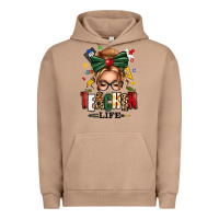Pigment Burro teacher life blonde caucassian messy bun Urban Hoodie - texasbilliewilder