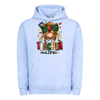 Pigment Grape Ice teacher life blonde caucassian messy bun Urban Hoodie - texasbilliewilder
