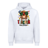 White teacher life blonde caucassian messy bun Urban Hoodie - texasbilliewilder