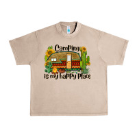 French Oak camping is my happy place caravan Urban Heavy Tee - BarkalooDesign