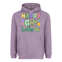 Lavender happy go lucky Heavyweight Hoodie - MaliasSmallBusiness
