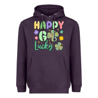 Plum happy go lucky Heavyweight Hoodie - MaliasSmallBusiness