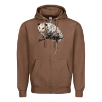 Chestnut opossum Zipper Hoodie - LillyAllenDesigns