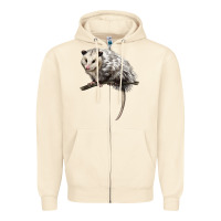 Sandshell opossum Zipper Hoodie - LillyAllenDesigns