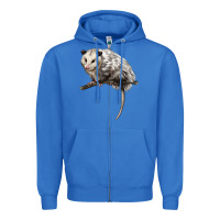 True Royal opossum Zipper Hoodie - LillyAllenDesigns