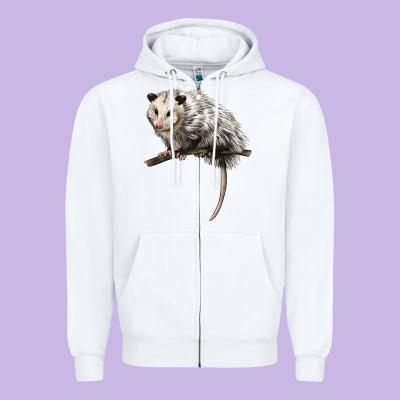 Opossum Zipper Hoodie Designed By Lillyallendesigns