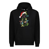 Black christmas black poodles dog Premium Hoodie - LillyAllenDesigns